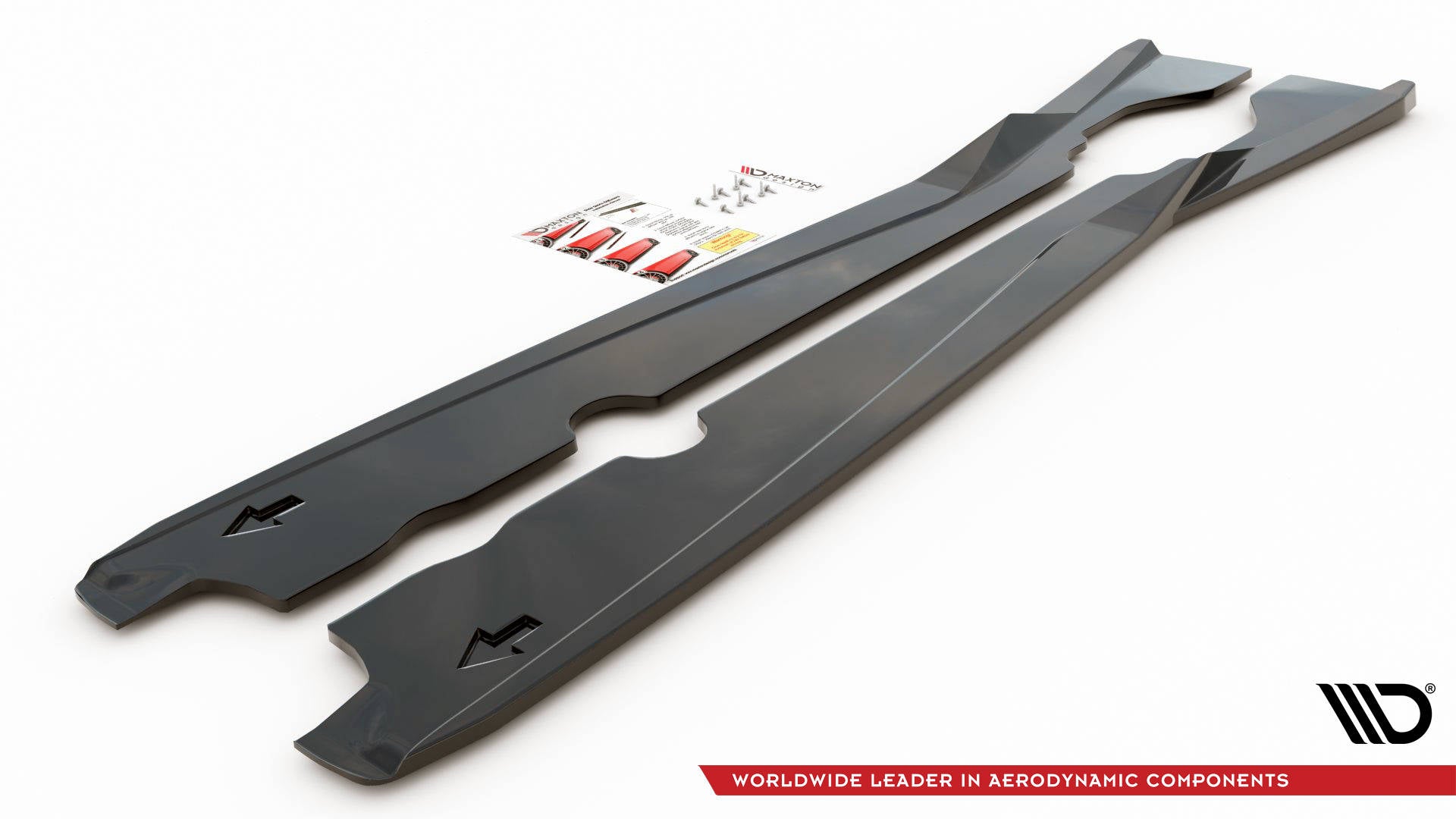 Maxton Design Street+ Seitenschweller Leisten passend für Chevrolet Corvette C8 schwarz Hochglanz