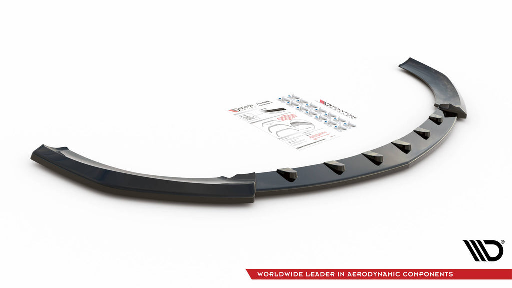 Maxton Design Street+ Spoilerlippe Front Ansatz V.3 passend für Mercedes-Benz E63 AMG Kombi/Limousine S213/W213 schwarz Hochglanz