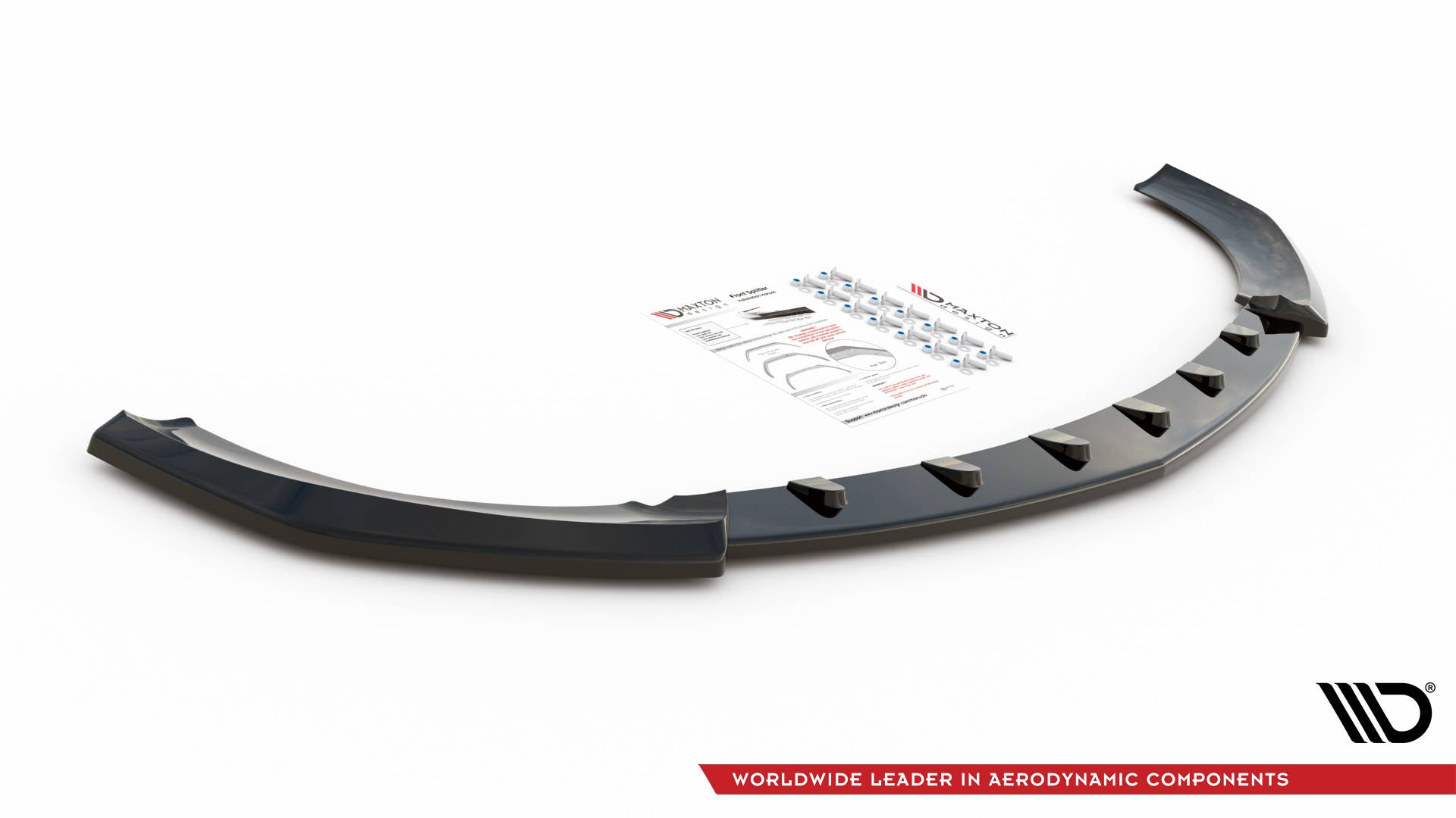 Maxton Design Street+ Spoilerlippe Front Ansatz V.3 passend für Mercedes-Benz E63 AMG Kombi/Limousine S213/W213 schwarz Hochglanz