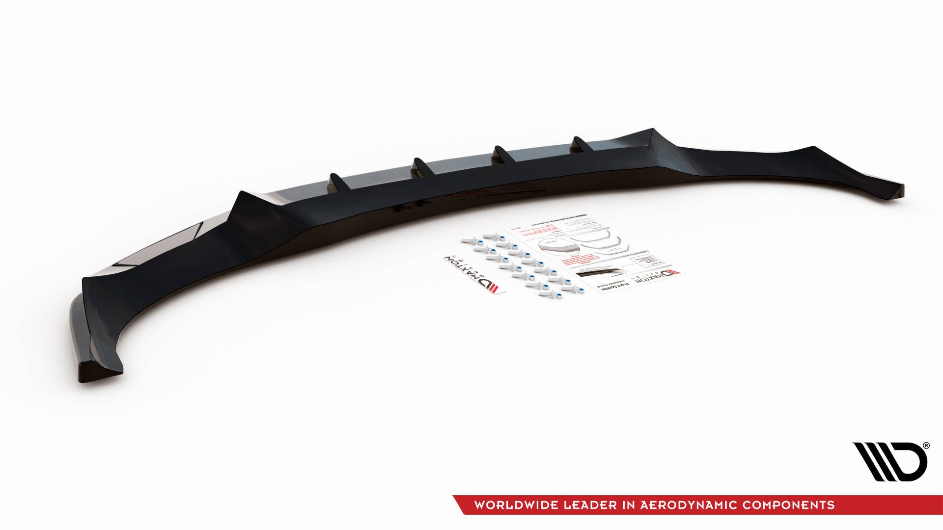 Maxton Design Street+ Spoilerlippe Front Ansatz V.1 passend für BMW X6 M-Paket G06 schwarz Hochglanz