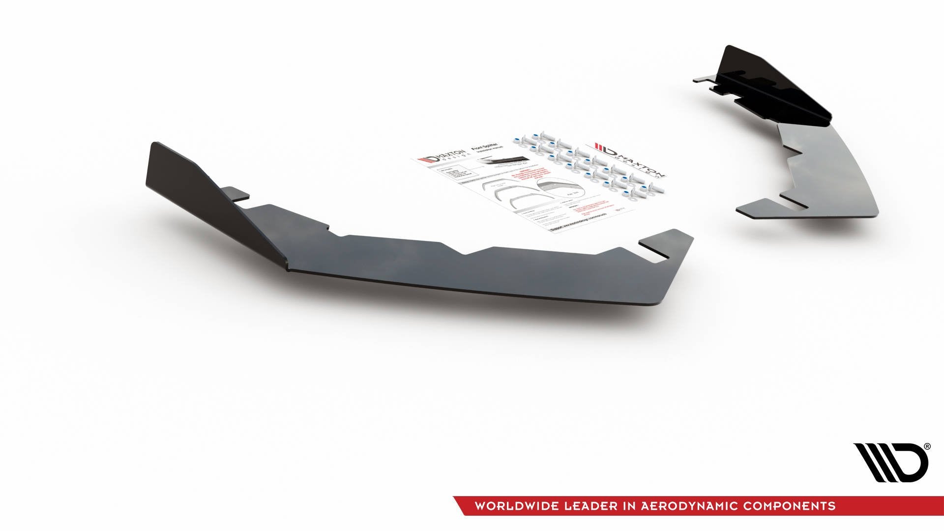 Maxton Design Flaps VW Golf GTI Clubsport Mk8 schwarz Hochglanz für Volkswagen Golf Mk8