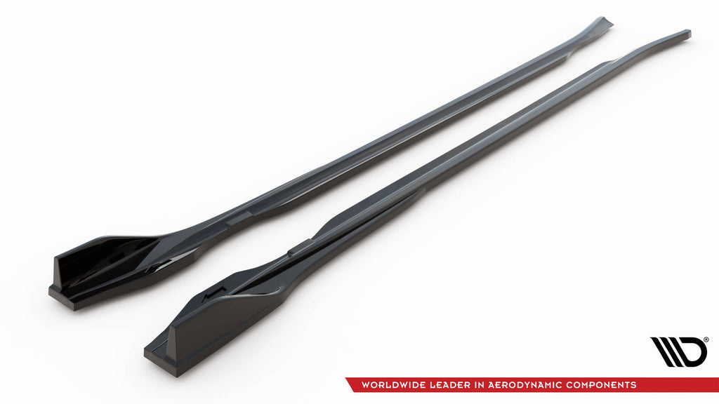 Maxton Design Street+ Seitenschweller Leisten V.2 passend für Audi e-Tron GT / RS GT Mk1 schwarz Hochglanz