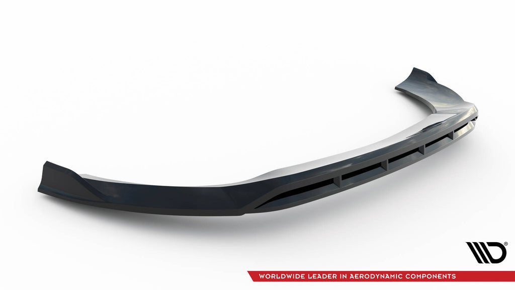 Maxton Design Street+ Spoilerlippe Front Ansatz passend für Mercedes-Benz V / Vito AMG-Line W447 Facelift 2 schwarz Hochglanz