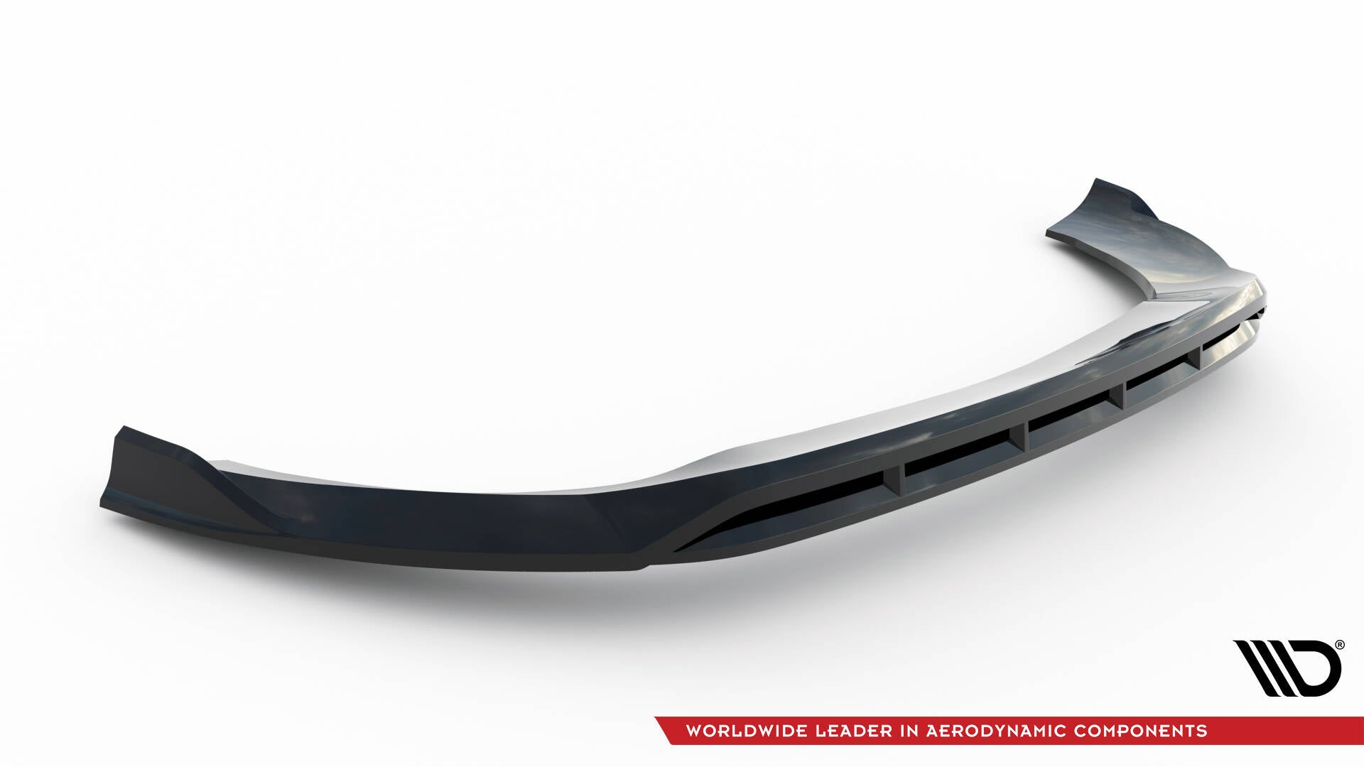 Maxton Design Street+ Spoilerlippe Front Ansatz passend für Mercedes-Benz V / Vito AMG-Line W447 Facelift 2 schwarz Hochglanz
