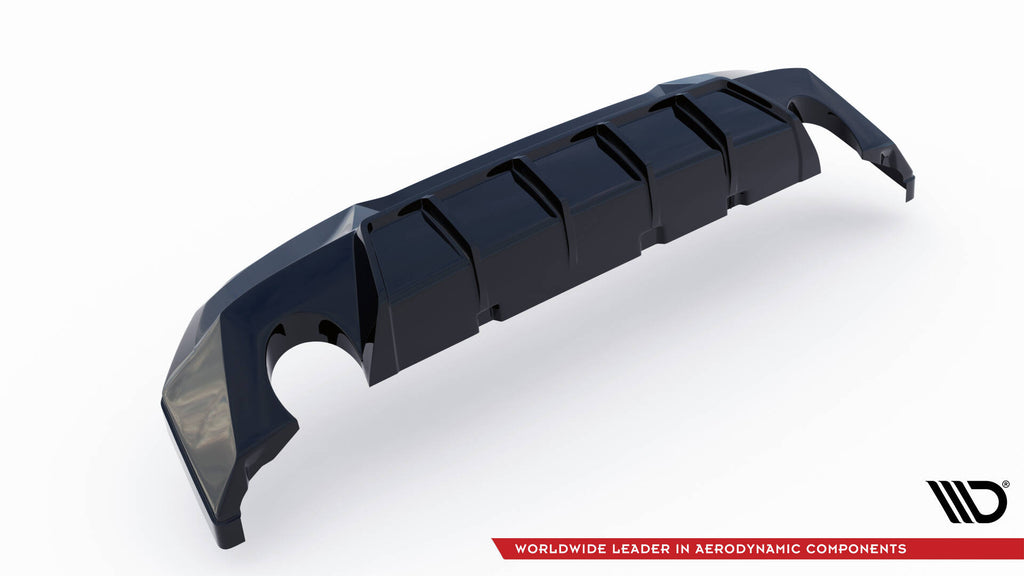 Maxton Design Diffusor Heck Ansatz passend für BMW 2 G42 schwarz Hochglanz