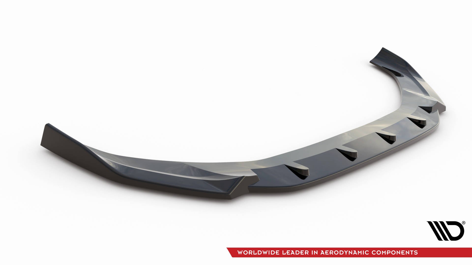 Maxton Design Street+ Spoilerlippe Front Ansatz V.1 passend für Audi A4 B9 Facelift schwarz Hochglanz