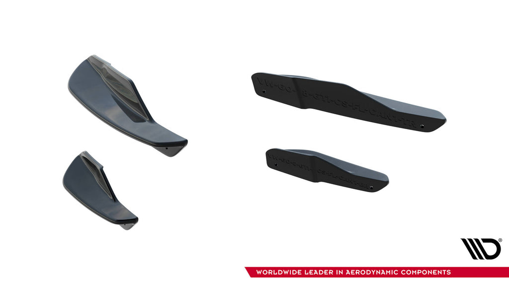 Maxton Design Stoßstangen Flaps Wings vorne Canards passend für VW Golf GTI Clubsport Mk8 Facelift