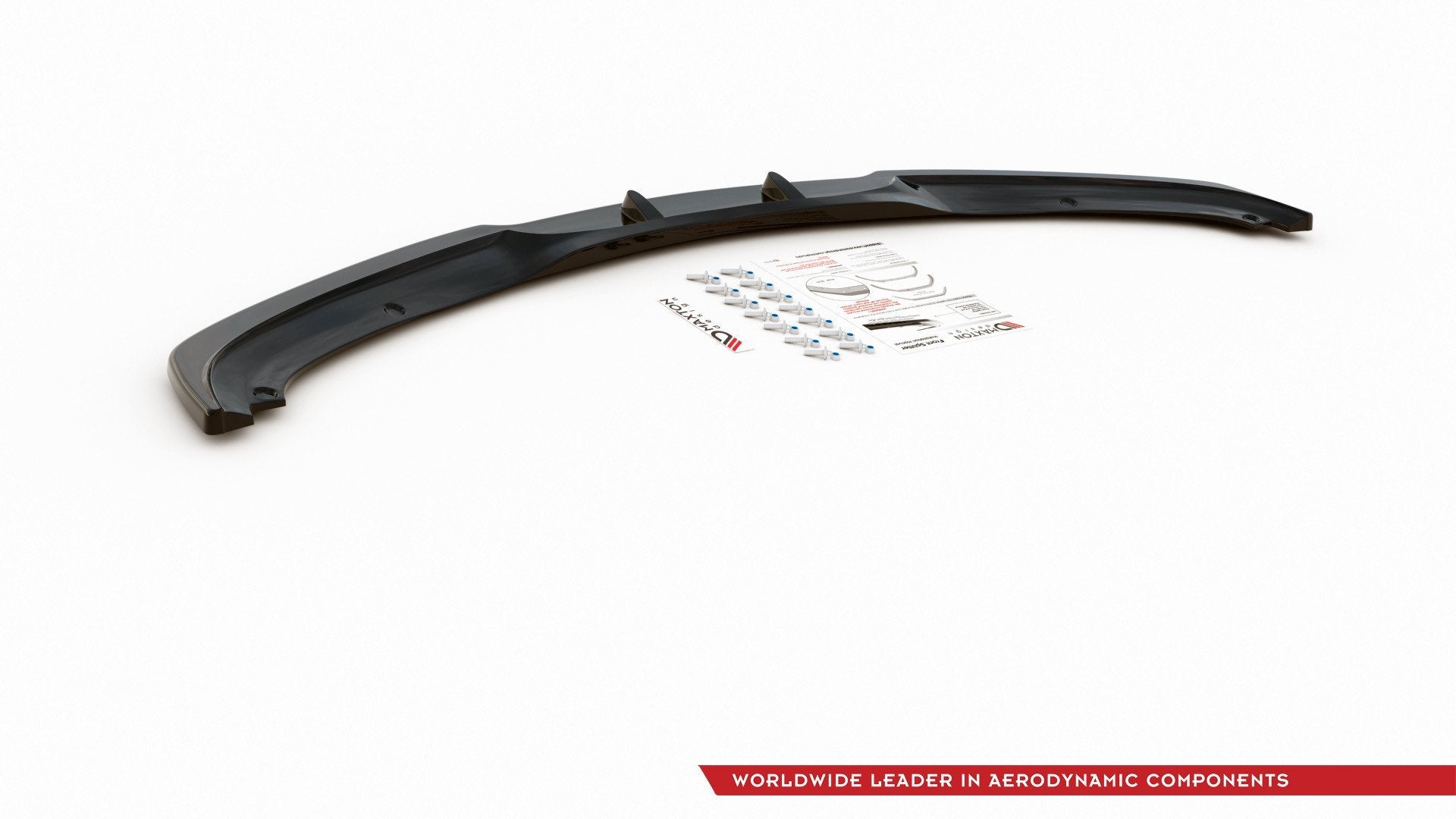 Maxton Design Street+ Spoilerlippe Front Ansatz V.2 passend für BMW 3er E90/E91 Facelift schwarz Hochglanz