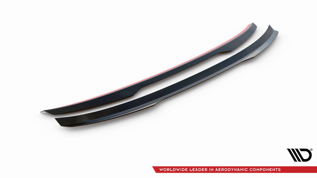 Maxton Design Spoiler CAP passend für Audi A6 Limousine C8 / C8 Facelift schwarz Hochglanz
