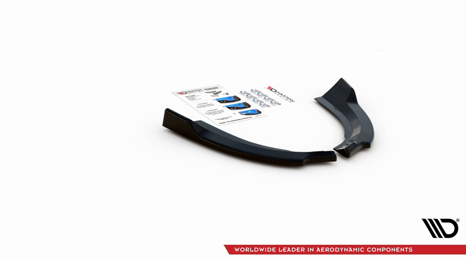 Maxton Design Heck Ansatz Flaps Diffusor passend für Ford Escape Mk3 schwarz Hochglanz