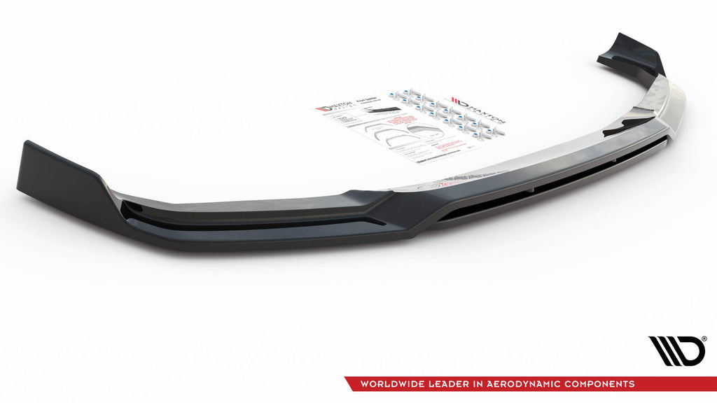 Maxton Design Street+ Spoilerlippe Front Ansatz V.3 passend für BMW X5M F95 schwarz Hochglanz