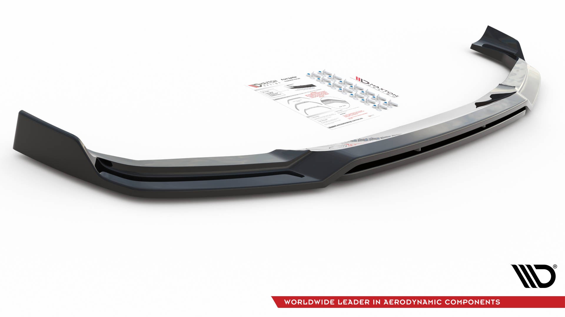 Maxton Design Street+ Spoilerlippe Front Ansatz V.3 passend für BMW X5M F95 schwarz Hochglanz