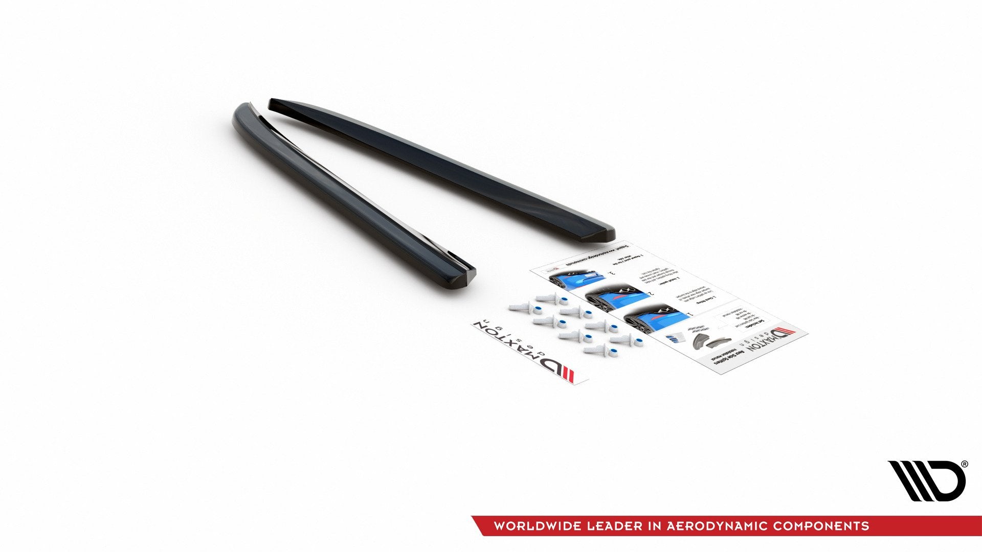 Maxton Design Heck Ansatz Flaps Diffusor passend für Jaguar XJ R-Sport X351 Facelift schwarz Hochglanz