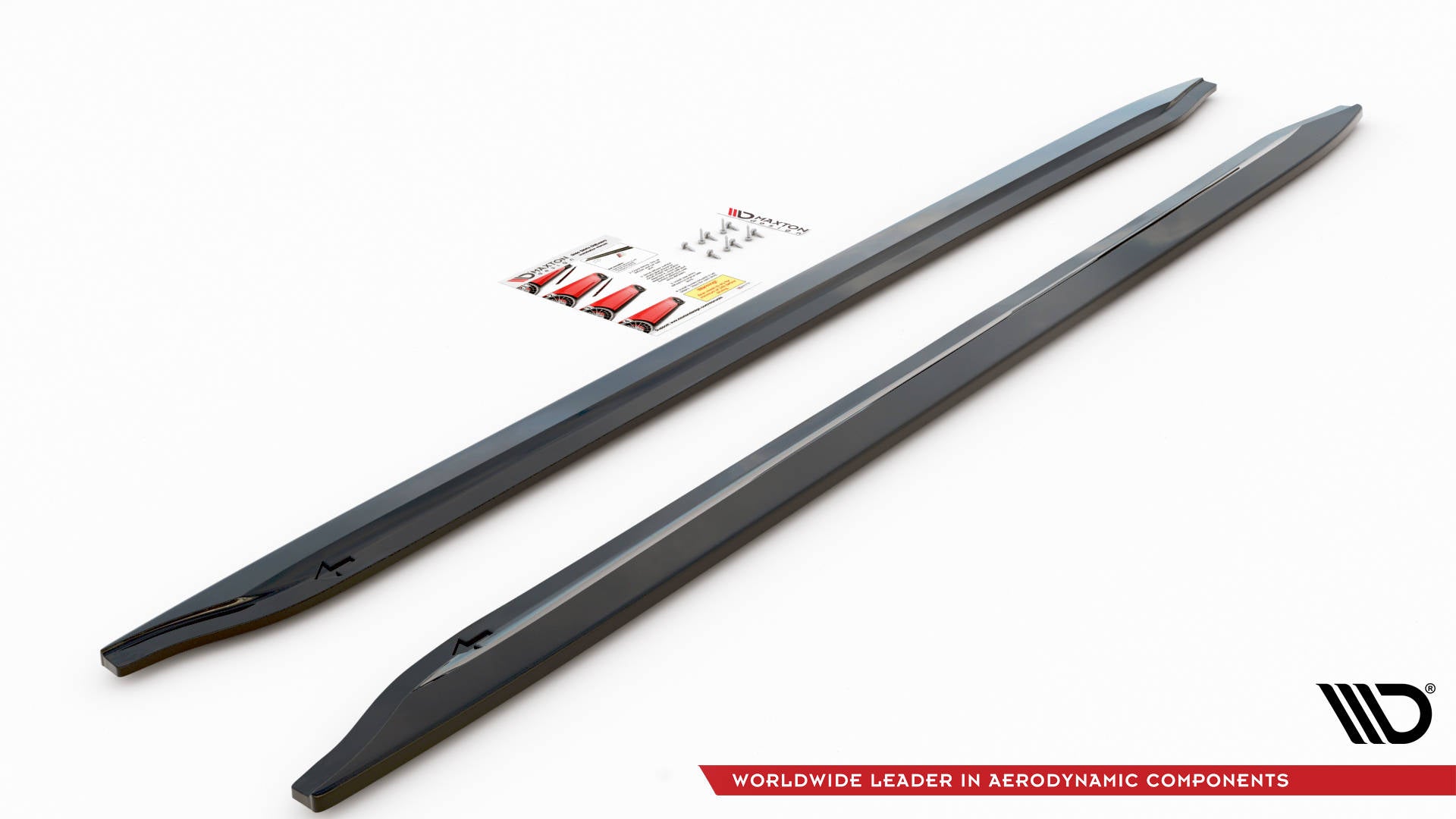 Maxton Design Street+ Seitenschweller Leisten passend für V.1 passend für BMW M3 Limousine / Touring G80 / G81 schwarz Hochglanz