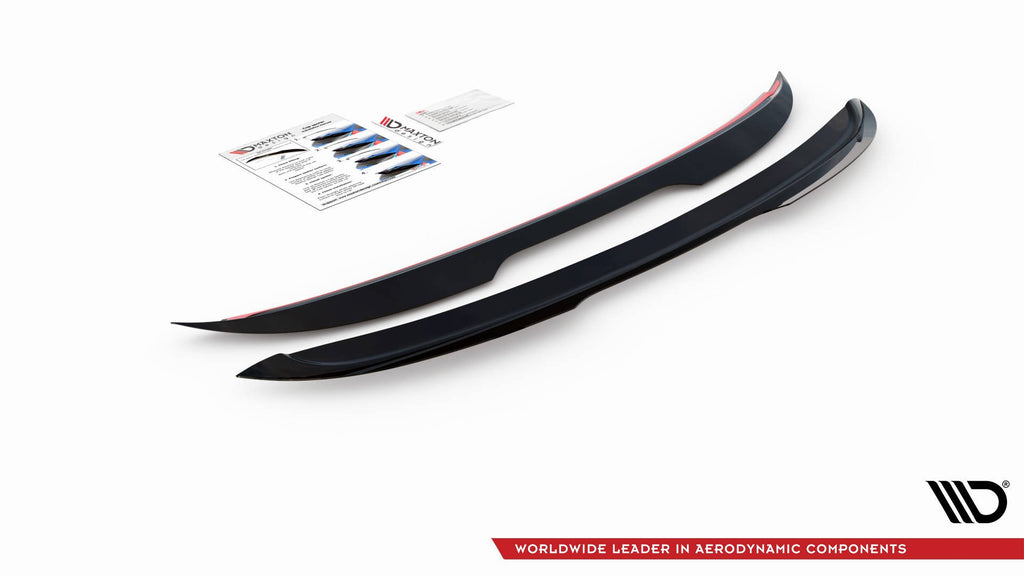 Maxton Design Spoiler CAP passend für Peugeot 308 GT Mk2 Facelift schwarz Hochglanz