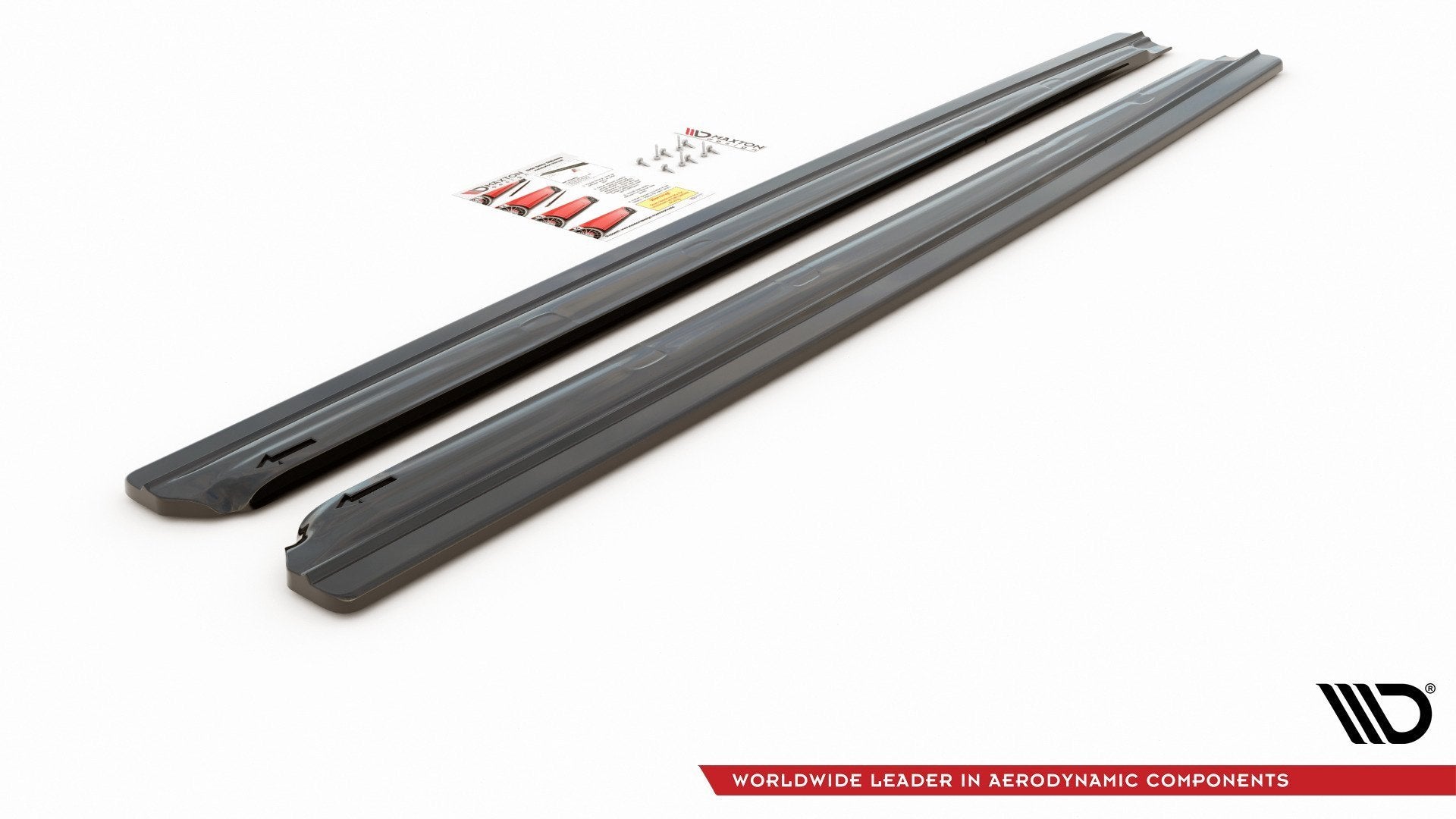 Maxton Design Street+ Seitenschweller Leisten passend für Seat Leon Cupra / FR SC Mk3 / Mk3 FL schwarz Hochglanz