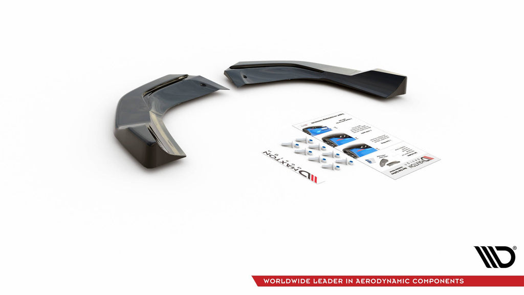 Maxton Design Heck Ansatz Flaps Diffusor passend für Mercedes-AMG A 45 S Aero Pack W177 schwarz Hochglanz