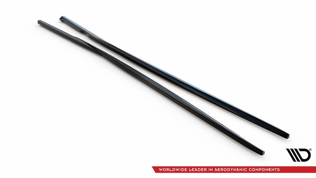 Maxton Design Street+ Seitenschweller Leisten passend für Mercedes-Benz CLK W209 schwarz Hochglanz