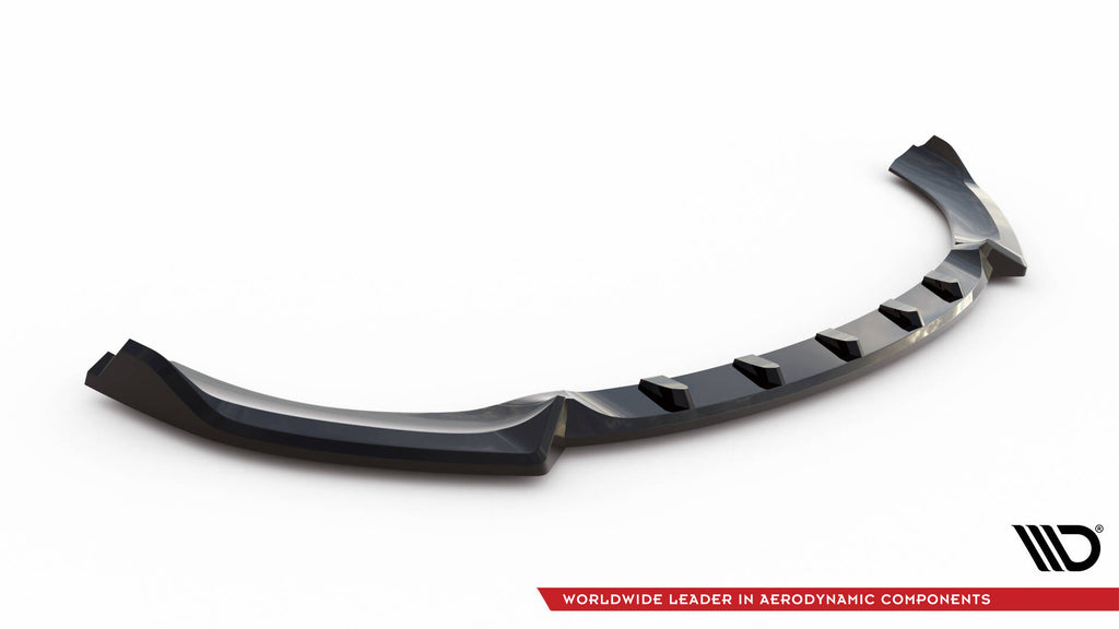 Maxton Design Street+ Spoilerlippe Front Ansatz V.2 passend für Mercedes-Benz E AMG-Line Limousine / Kombi W214 schwarz Hochglanz