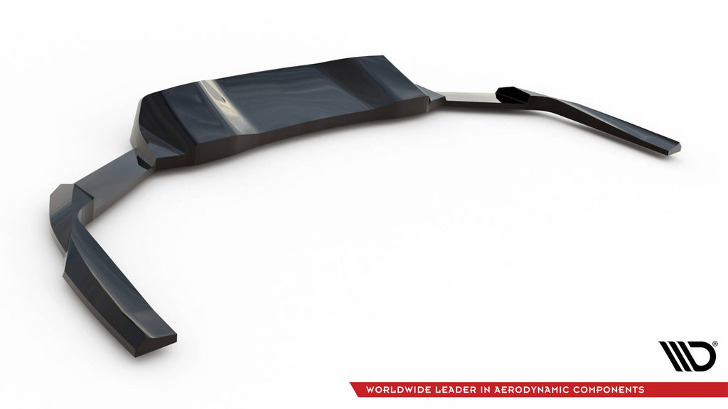 Maxton Design Street+ Mittlerer Diffusor RACE passend für Ford Mustang GT Mk7 schwarz Hochglanz