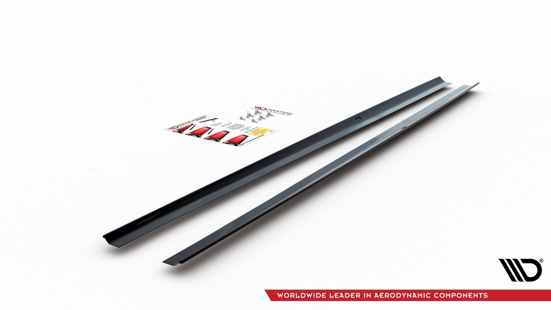 Maxton Design Side Skirts Diffusers VW Polo GTI / R-line Mk6 schwarz Hochglanz für Volkswagen Polo Mk6
