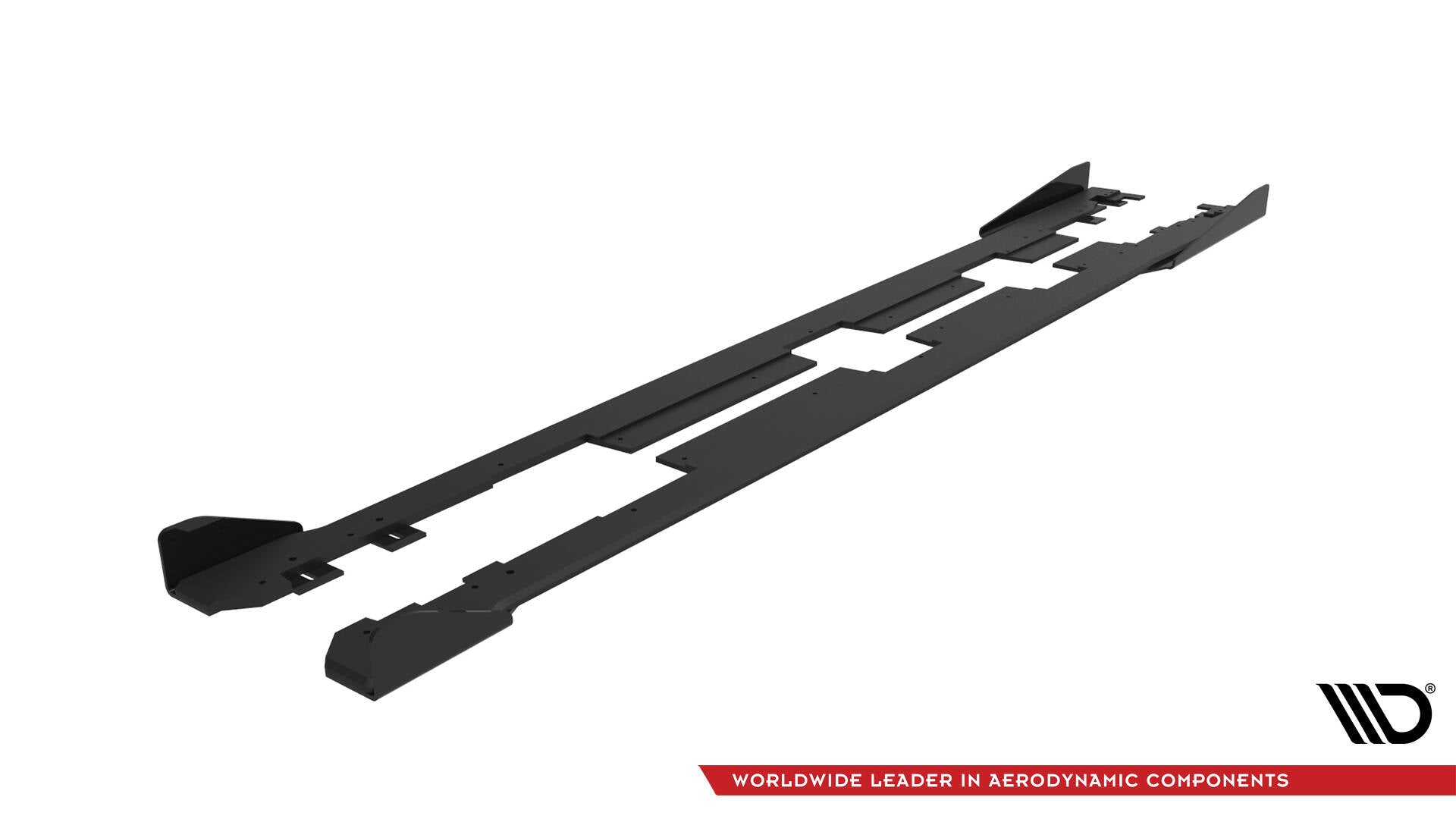 Maxton Design Street Pro Street+ Seitenschweller Leisten + Flaps passend für Honda Civic Mk10 schwarz Hochglanz