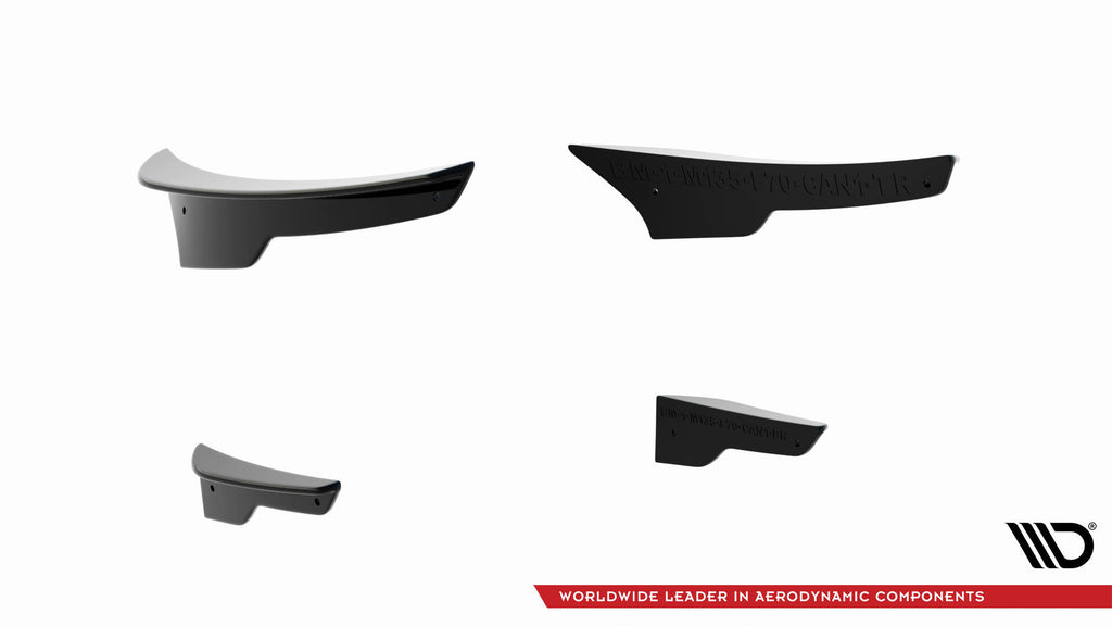 Maxton Design Stoßstangen Flaps Wings vorne Canards passend für BMW 1er M-Paket F70