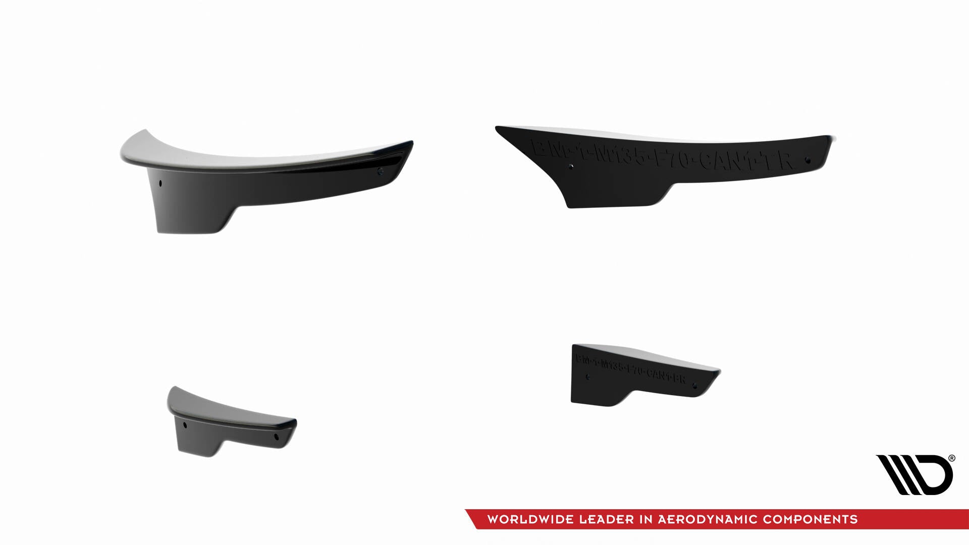 Maxton Design Stoßstangen Flaps Wings vorne Canards passend für BMW 1er M-Paket F70