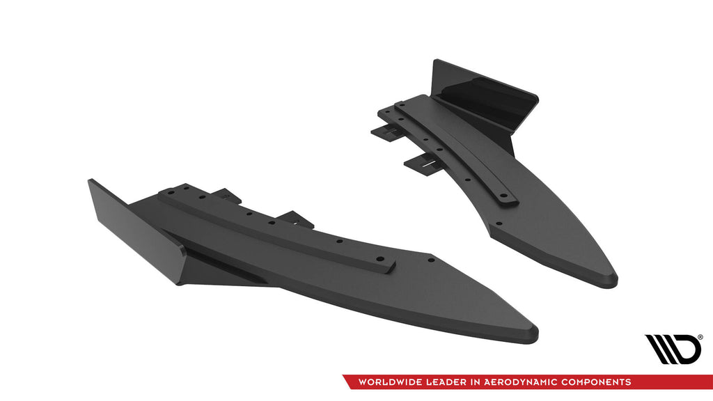 Maxton Design Street Pro Heck Ansatz Flaps Diffusor + Flaps passend für Audi S5 / A5 S-Line Coupe / Cabriolet 8T schwarz Hochglanz