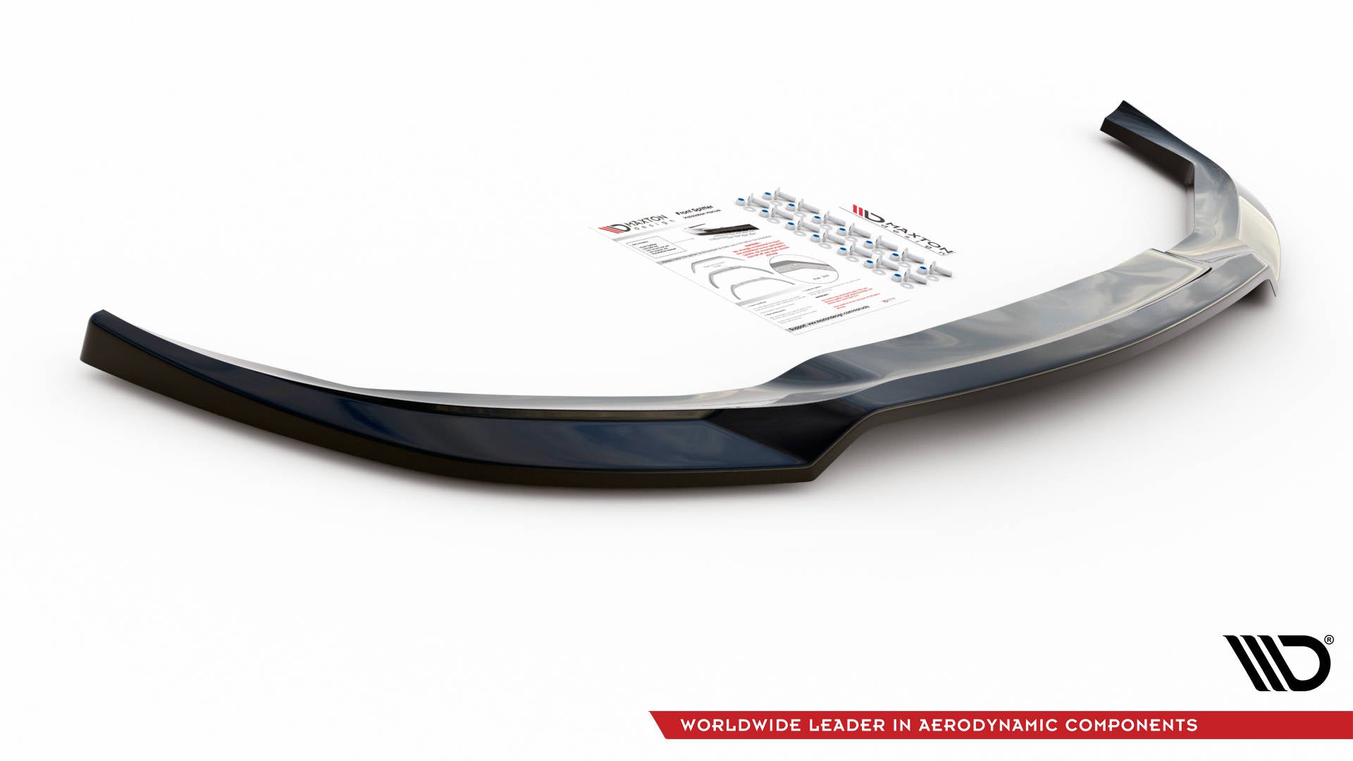 Maxton Design Street+ Spoilerlippe Front Ansatz V.2 passend für Dodge Charger RT Mk7 Facelift schwarz Hochglanz