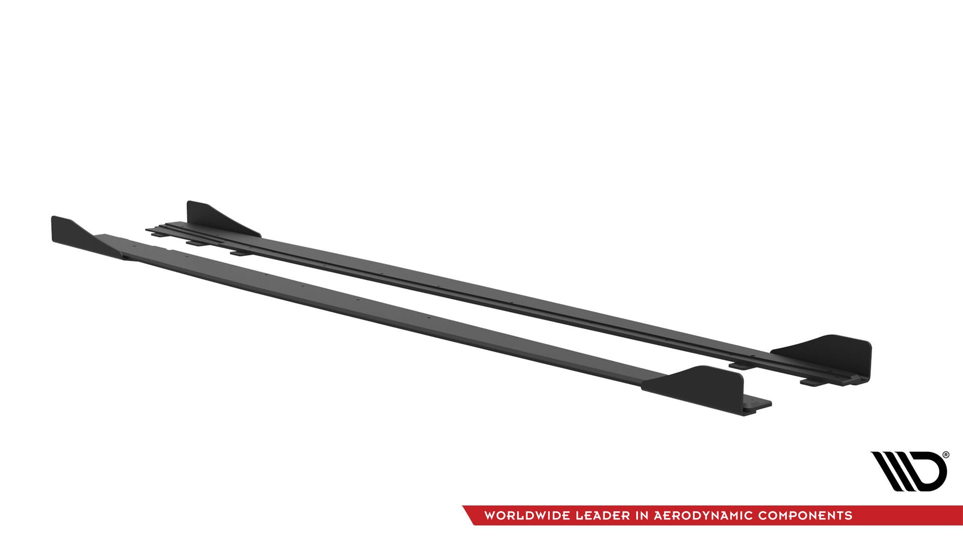 Maxton Design Street Pro Street+ Seitenschweller Leisten + Flaps passend für Audi S3 / A3 S-Line Limousine 8V schwarz Hochglanz
