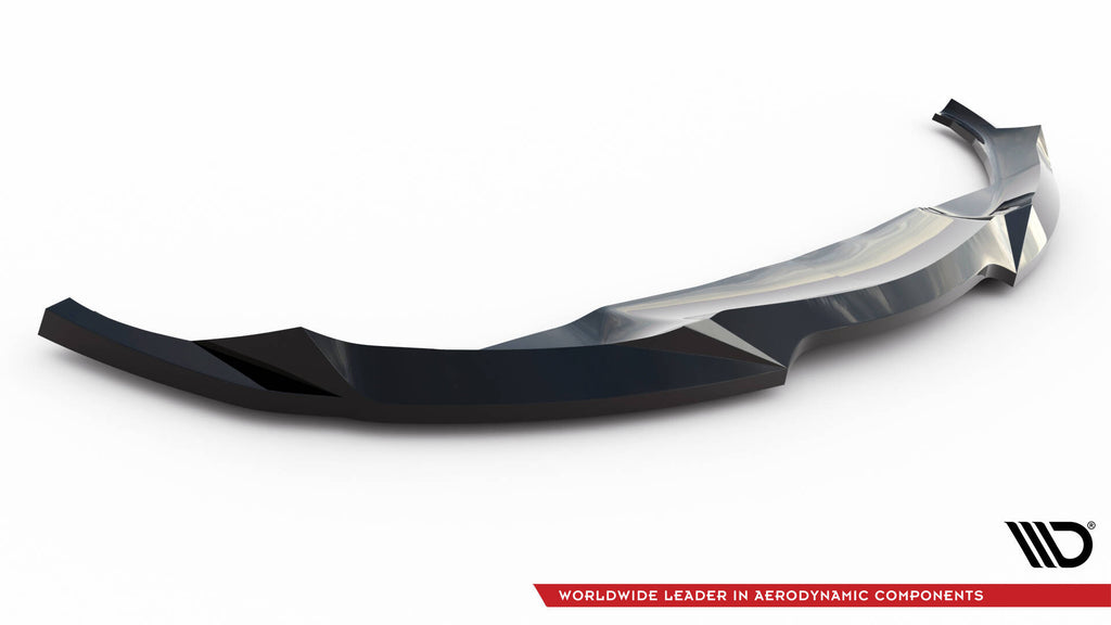 Maxton Design Street+ Spoilerlippe Front Ansatz V.2 passend für BMW iX M-Paket i20 schwarz Hochglanz