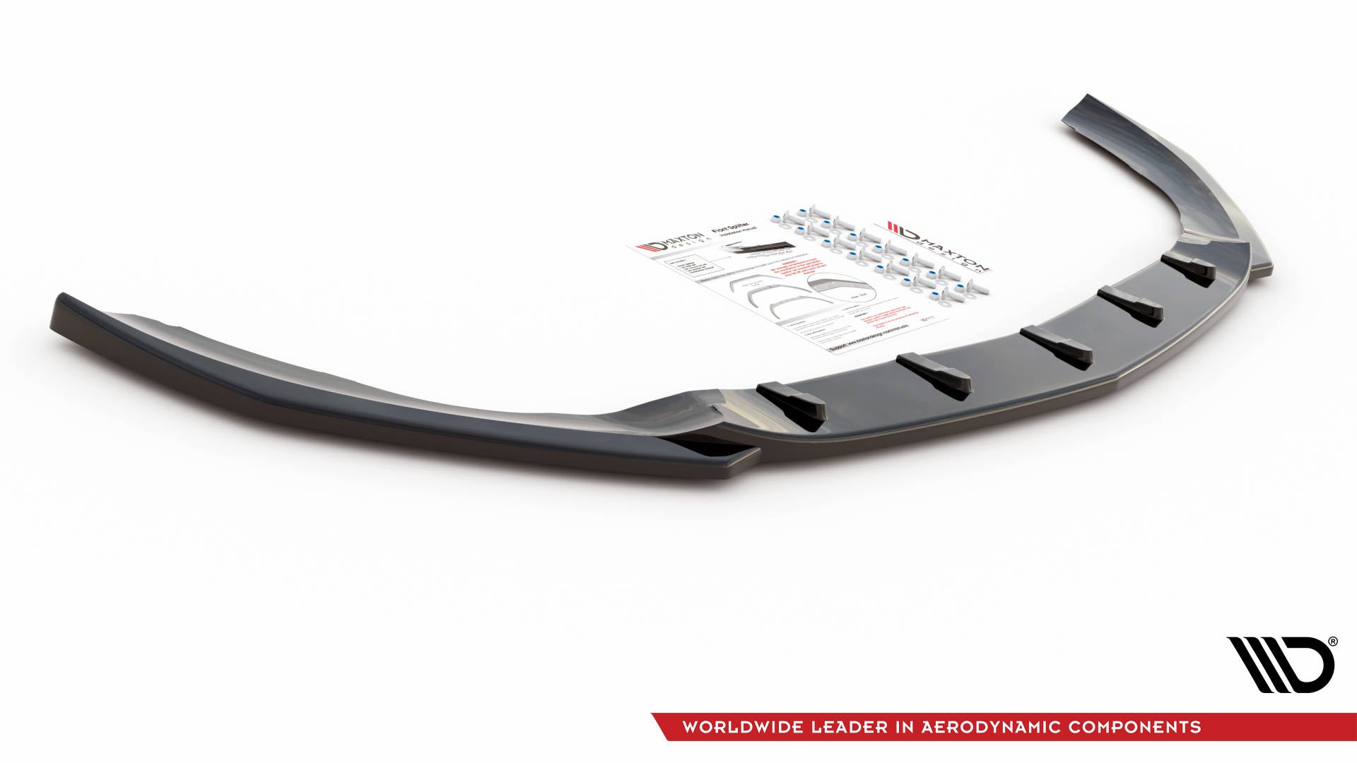 Maxton Design Street+ Spoilerlippe Front Ansatz V.5 passend für Mercedes A35 AMG / AMG-Line W177 schwarz Hochglanz