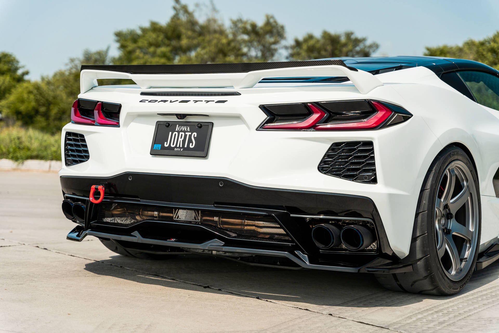 Maxton Design Heckansatz Chevrolet Corvette C8 schwarz Hochglanz für Chevrolet Corvette C8