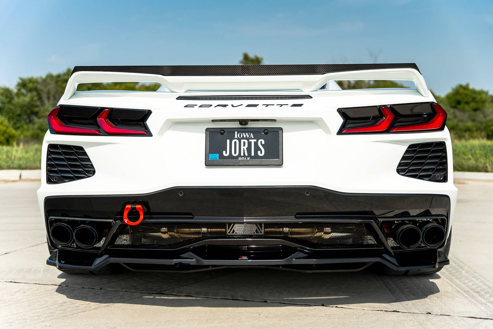 Maxton Design Heckansatz Chevrolet Corvette C8 schwarz Hochglanz für Chevrolet Corvette C8