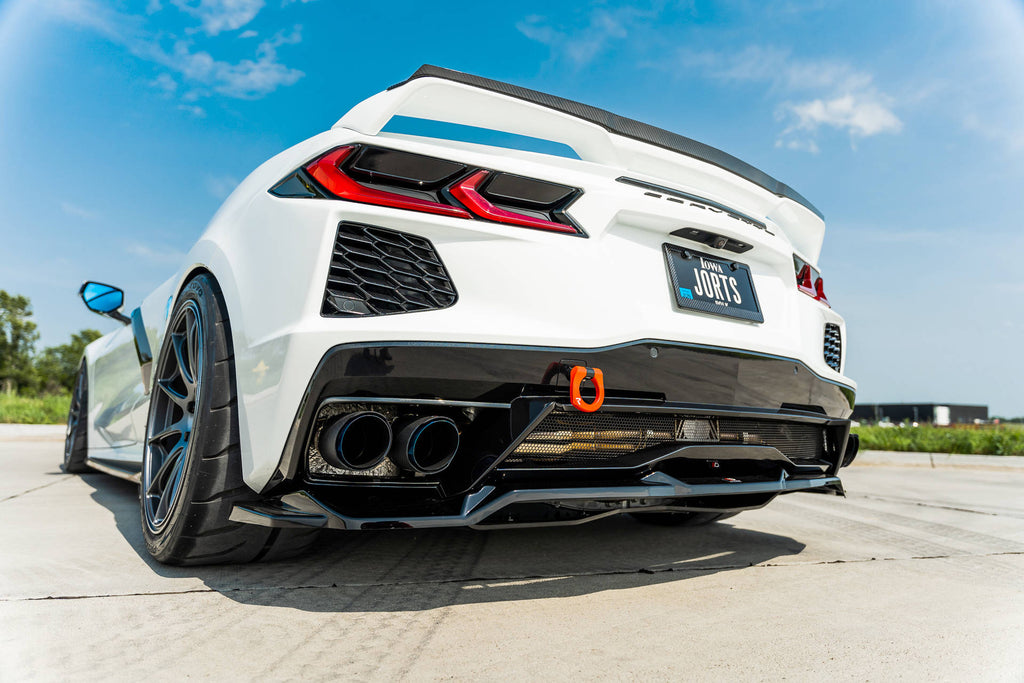 Maxton Design Heckansatz Chevrolet Corvette C8 schwarz Hochglanz für Chevrolet Corvette C8