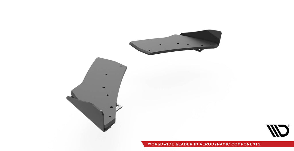 Maxton Design Street Pro Heck Ansatz Flaps Diffusor + Flaps passend für VW Golf R Mk7 schwarz Hochglanz
