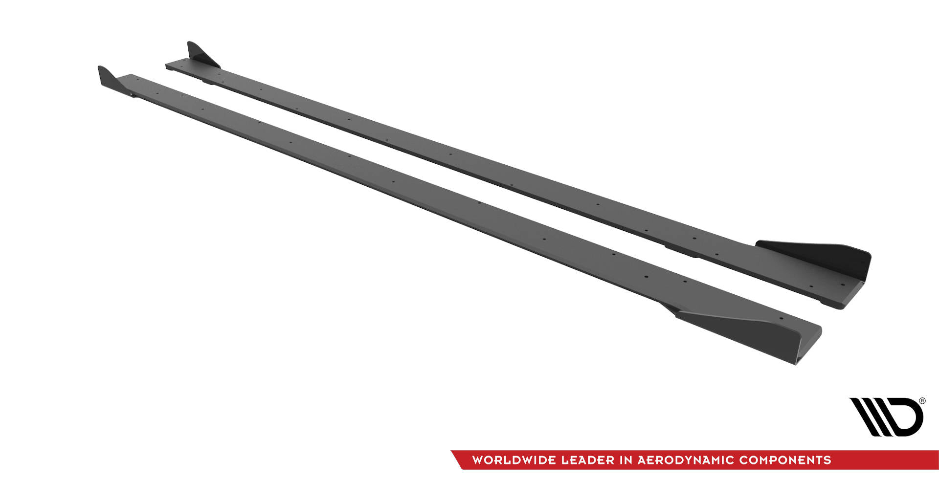 Maxton Design Street Pro Street+ Seitenschweller Leisten + Flaps passend für VW Golf R Mk7 schwarz Hochglanz