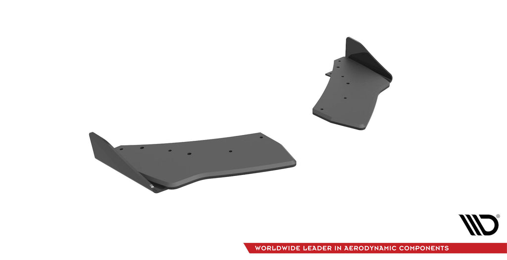 Maxton Design Street Pro Heck Ansatz Flaps Diffusor + Flaps passend für VW Golf R Mk7 schwarz Hochglanz