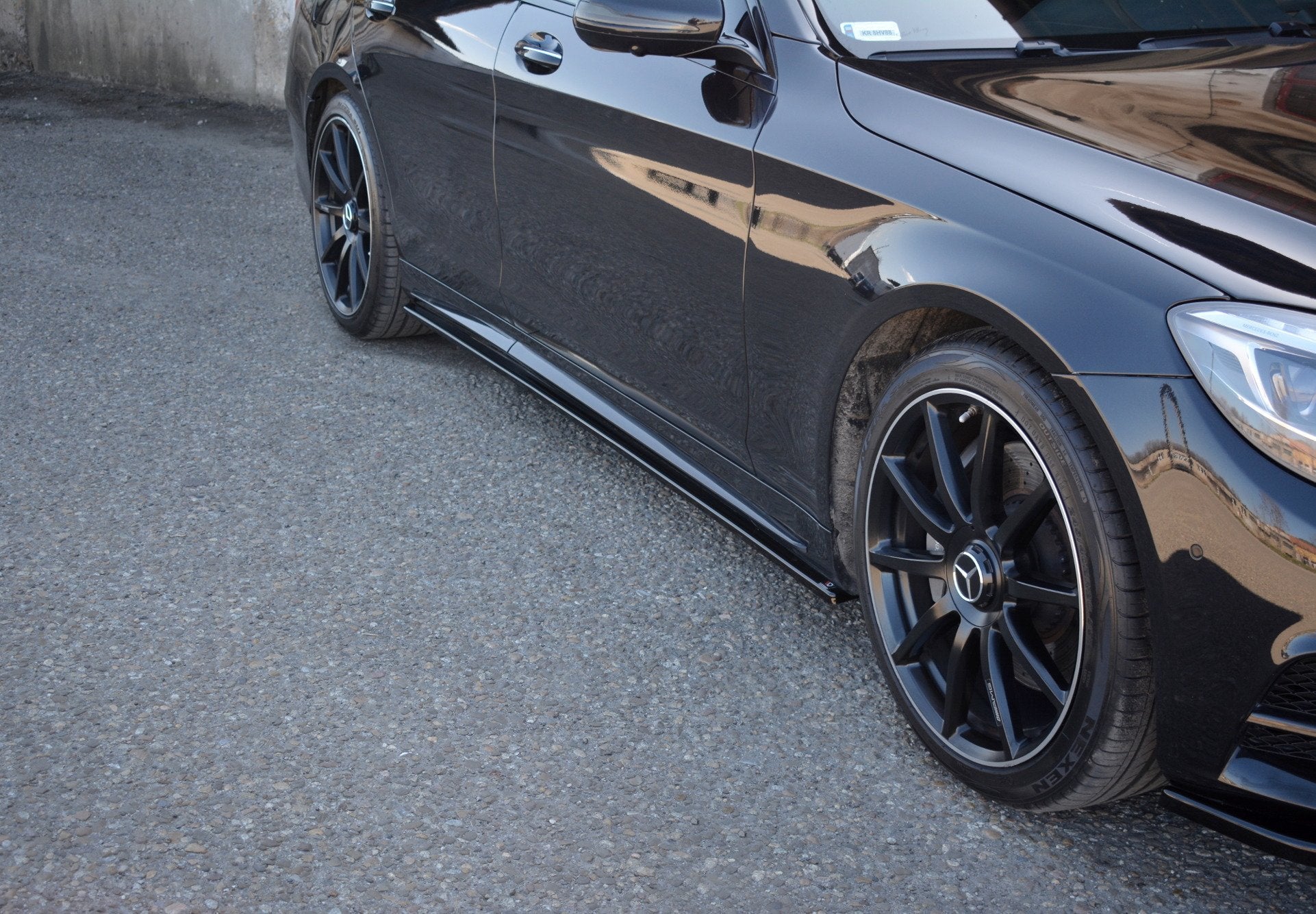 Maxton Design Seitenschweller Ansatz für Mercedes S-KLASSE AMG-LINE W222 schwarz matt