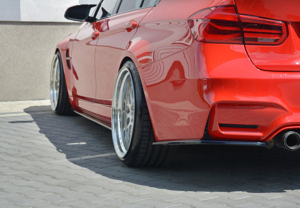 Maxton Design Heck Ansatz Flaps Diffusor passend für BMW M3 F80 schwarz Hochglanz