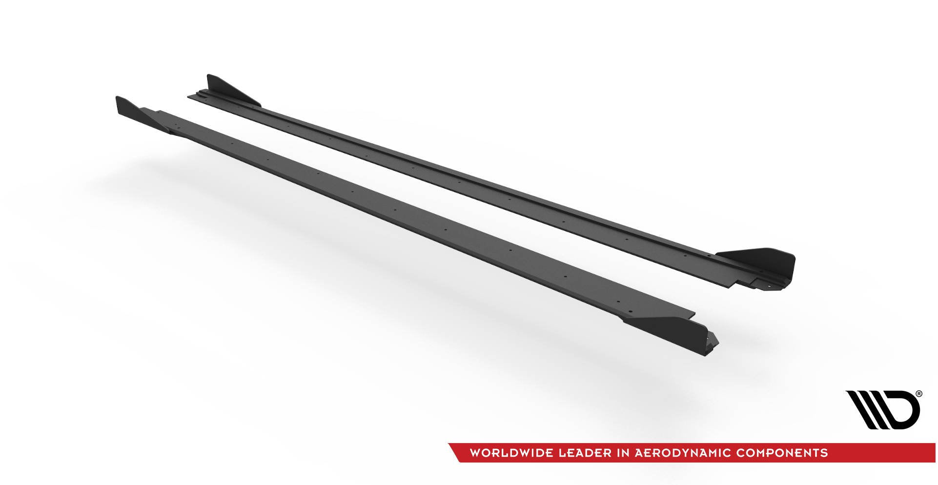 Maxton Design Street Pro Street+ Seitenschweller Leisten + Flaps passend für Seat Leon FR Mk4 schwarz Hochglanz