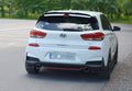 Maxton Design Heck Ansatz Flaps Diffusor passend für Hyundai I30 N Mk3 schwarz Hochglanz