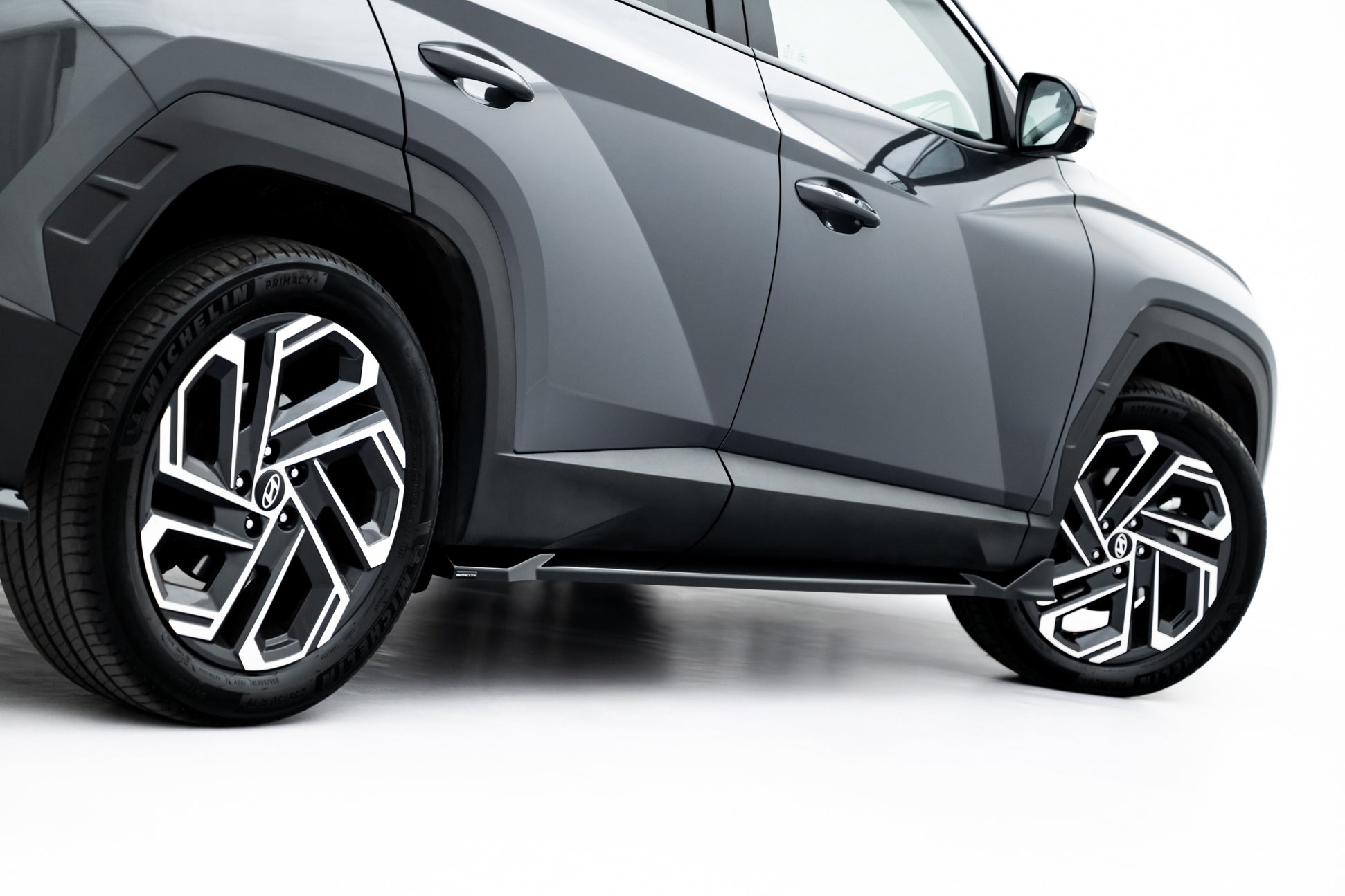 Maxton Design Street+ Seitenschweller Leisten passend für Hyundai Tucson Mk4 Facelift schwarz Hochglanz