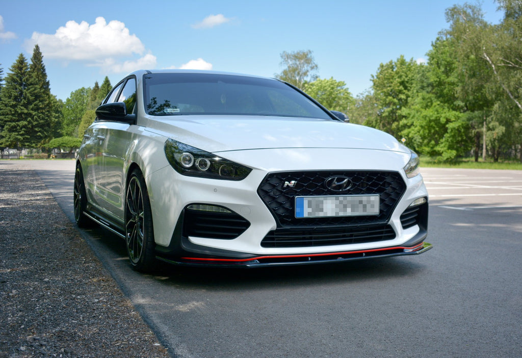Maxton Design Front Ansatz V.1 für HYUNDAI I30 Mk3 N schwarz Hochglanz