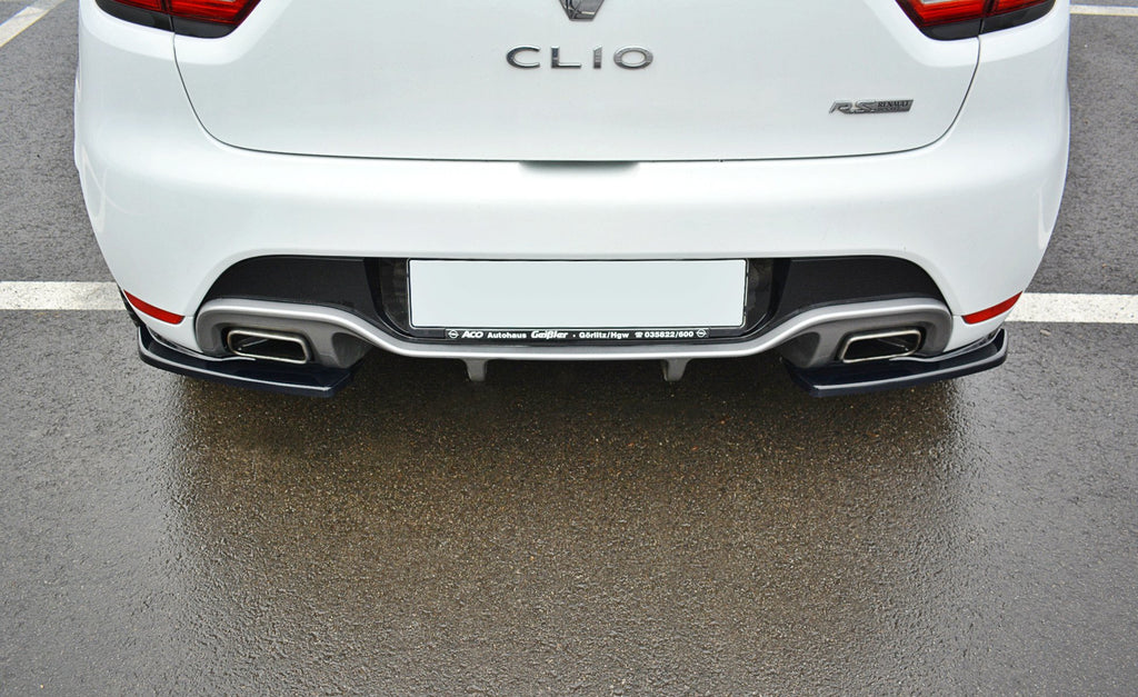 Maxton Design Heck Ansatz Flaps Diffusor passend für Renault Clio RS Mk4 schwarz Hochglanz
