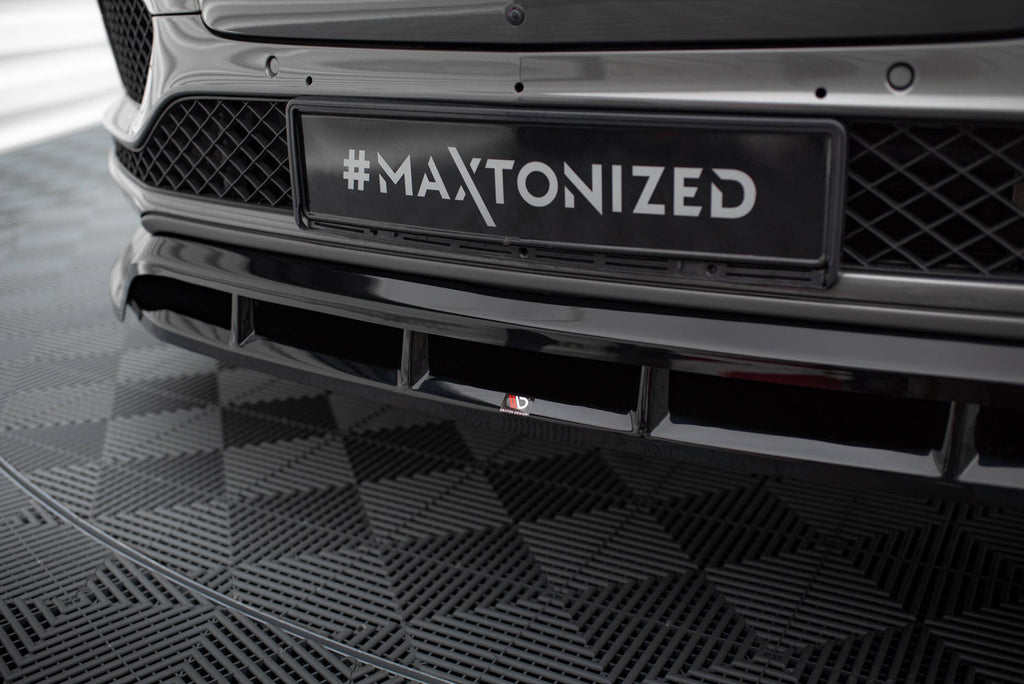 Maxton Design Street+ Spoilerlippe Front Ansatz passend für Bentley Bentayga Mk1 schwarz Hochglanz