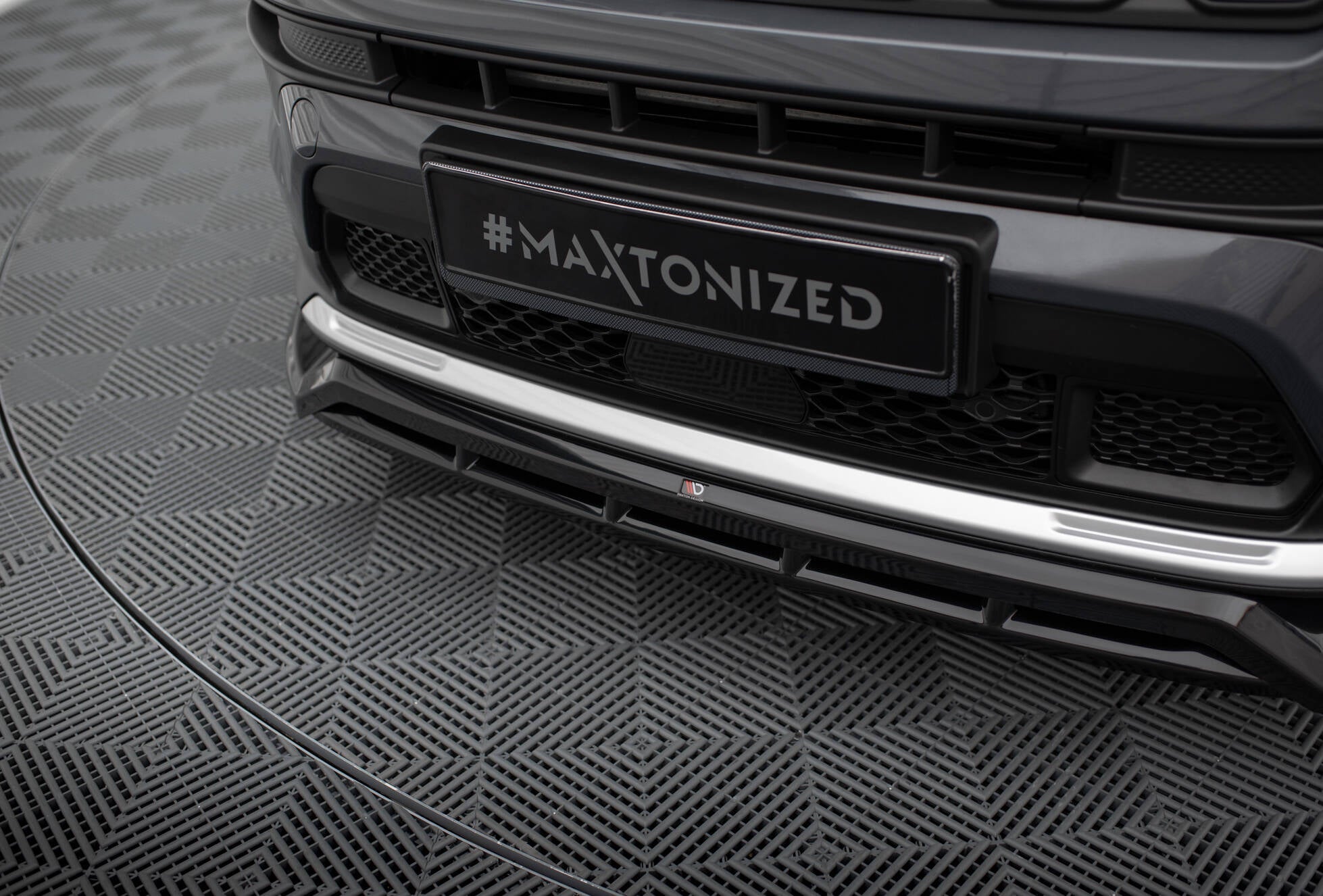 Maxton Design Street+ Spoilerlippe Front Ansatz passend für Jeep Compass Limited Mk2 Facelift schwarz Hochglanz
