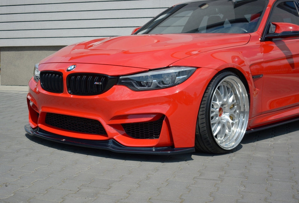 Maxton Design Street+ Spoilerlippe Front Ansatz passend für BMW M3 F80 schwarz Hochglanz