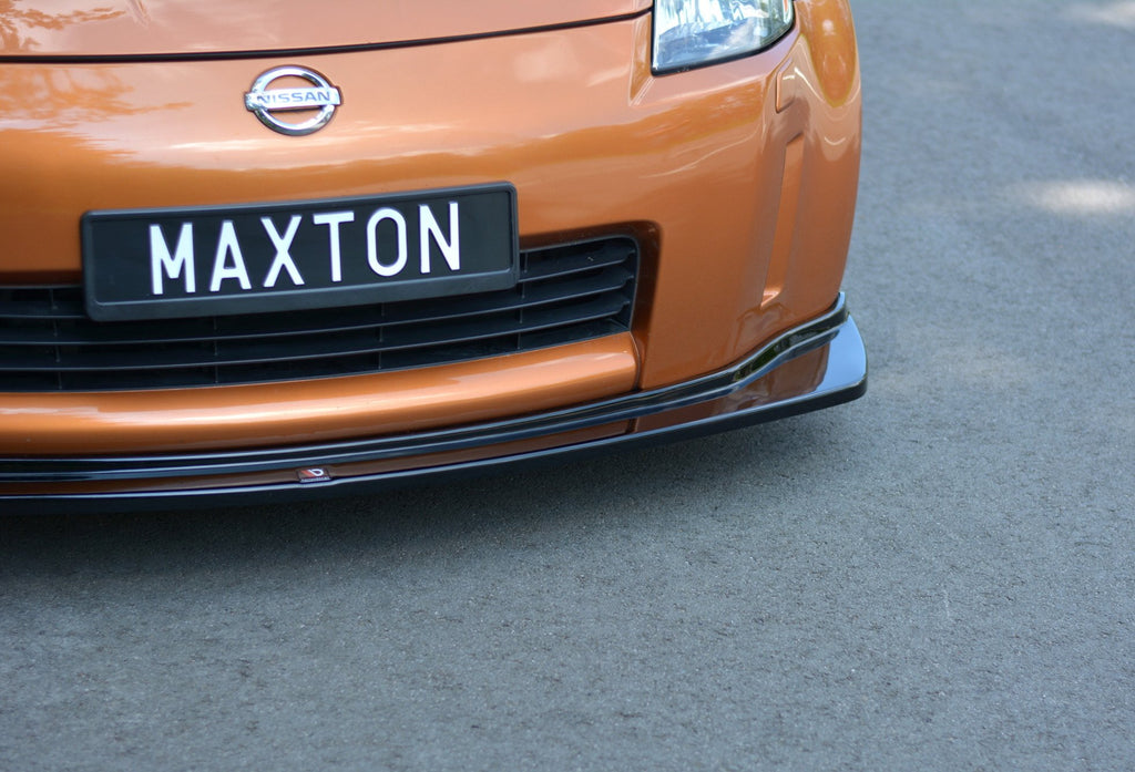 Maxton Design Street+ Spoilerlippe Front Ansatz passend für NISSAN 350Z schwarz Hochglanz